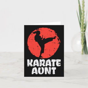 Cartão Karate Aunt Ponytail Chuta Artes Marciais Japonesa