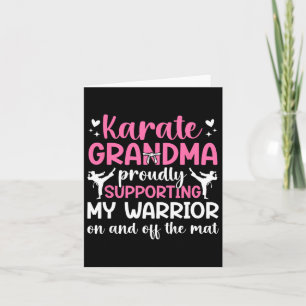 Cartão Karate Avó Apoiando Meu Guerreiro Karate Avô
