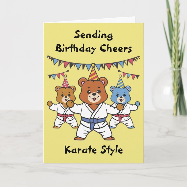 Cartão Karate Birthday (Frente)