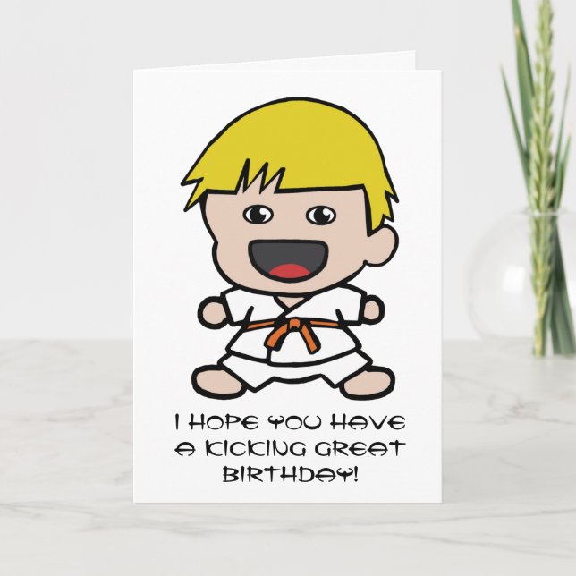 Cartão Karate Birthday Card for Boys (Frente)