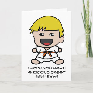 Cartão Karate Birthday Card for Boys