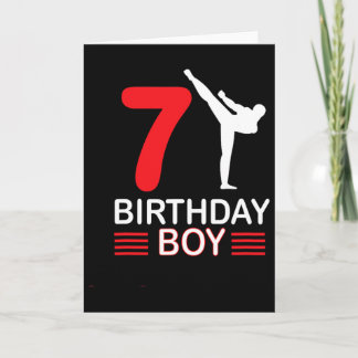 Cartão Karate Birthday Tee Boy Gift Kids Taekwondo 5