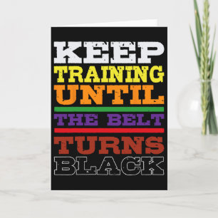 Cartão Karate Black Belt Treinando Artes Marciais Japones