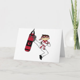 Cartão Karate Boy Greeting Card