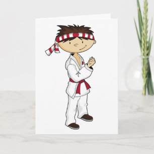 Cartão Karate Boy Greeting Card