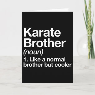 Cartão Karate Brother Definition Engraçado Esporte Arte M