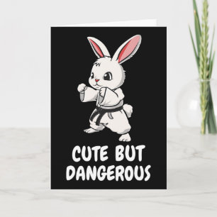 Cartão Karate Bunny Cute Mas Artes Marciais Engraçadas Pe