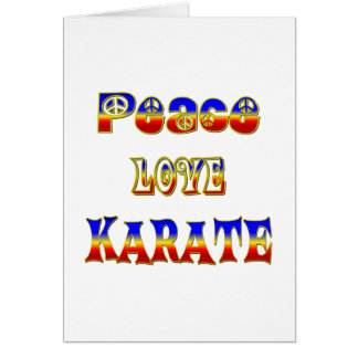 Cartão Karaté do amor da paz