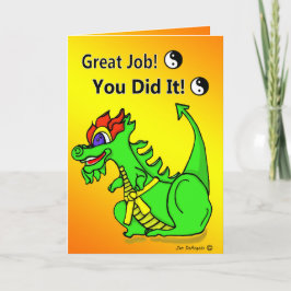 Cartão Karate Dragon Yellow Belt Promotion Greeting Card