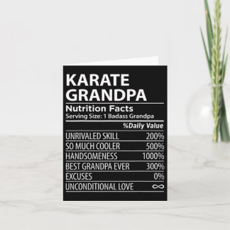 Cartão Karate Grandpa Nutrição Fala Engraçado Karate Gran