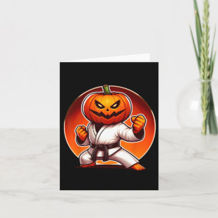 Cartão Karate Halloween Pumpkin Case