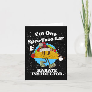 Cartão Karate Instrutor Christmas Funny Taco Pun Cote