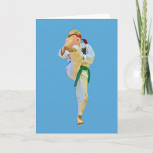 Cartão Karate Kicking Note or Greeting Card