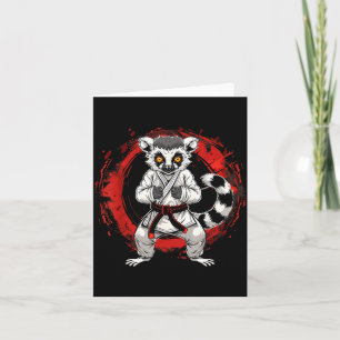 Cartão Karate Lêmure Animal MMA Taekwondo Artes Marciais