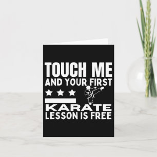Cartão Karate Lição Para Treinador Livre Funny Karateka