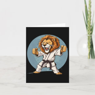 Cartão Karate Lion Kickboxing Taekwondo Jiu-jitsu Mma Mar