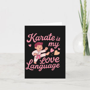 Cartão Karate Love Language Martial Arts Humor Cardíaco