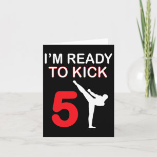 Cartão Karate Lovers Gift Boys Birthday Kids Kick 5
