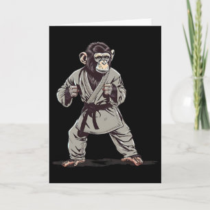 Cartão Karate Macaco Kickboxing Judo Jiu-jitsu Mma Artes 