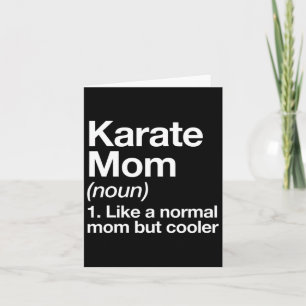 Cartão Karate Mãe Definição Engraçada E Esportes Sy