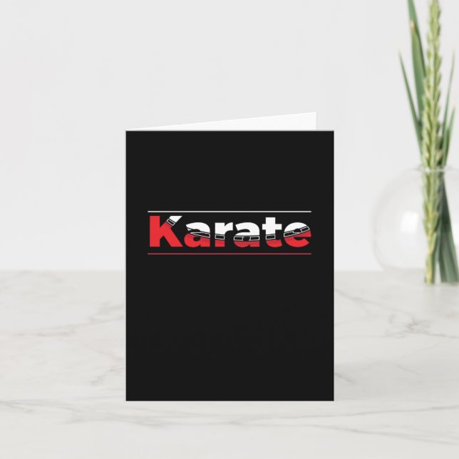 Cartão Karate Martial Arts Red (Frente)