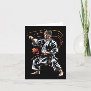 Cartão Karate Master Em Ação Para Ventiladores De Artes M