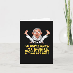 Cartão Karate Pay Off Funny Martial Arts Cartografia Arte