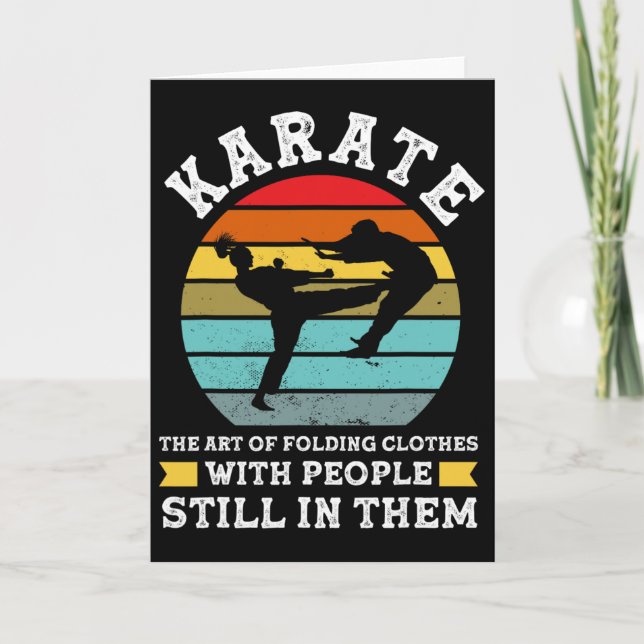 Cartão Karate The Art Of Folding Clothes Martial Arts  (Frente)