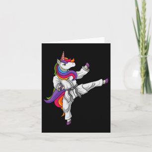 Cartão Karate Unicorn Black Belt Japonês Arts Lo