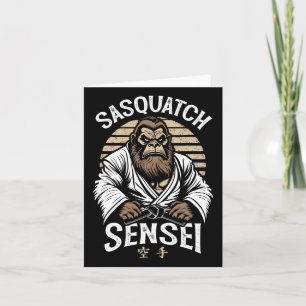 Cartão Karate Warrior Legend Sasquatch Sensei Bigfoot Mar