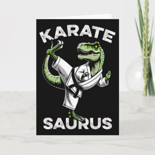 Cartão Karatesaurus T-rex Karate Dino Fofinho Dinossauro 