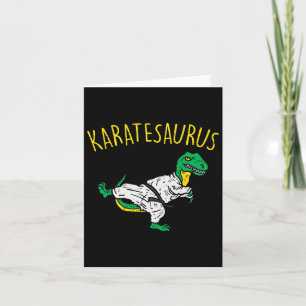Cartão Karatesaurus Trex Karate Funny Dinosaur Martial Ar