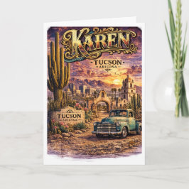 Cartão Karen Tucson Arizona Personalizado Sudoeste