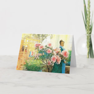 Cartão Karin com Flores Rosa e seu Loom