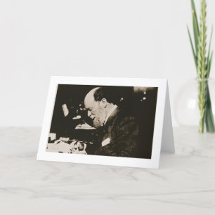 Cartão Karl Faberge (1846-1920) no trabalho, 20 (b/