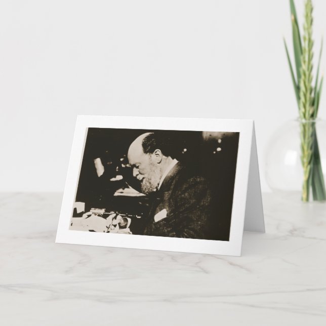 Cartão Karl Faberge (1846-1920) no trabalho, 20 (b/ (Frente)