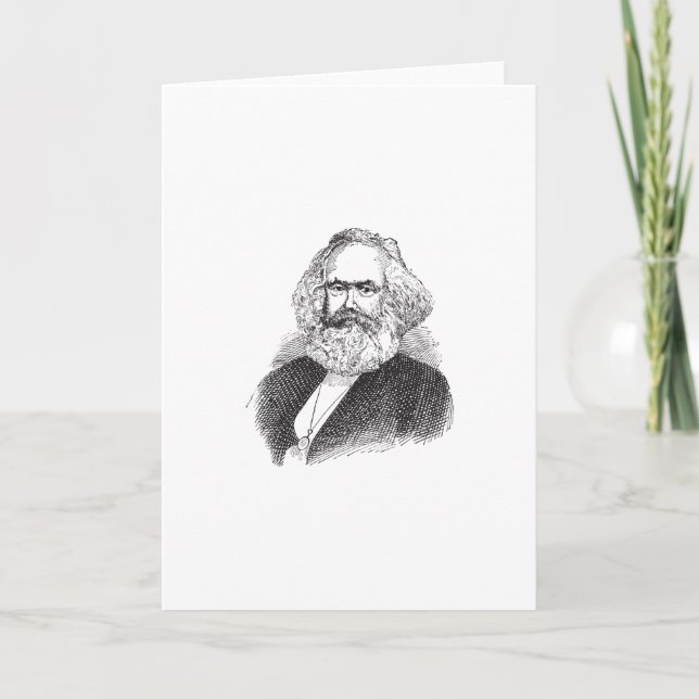 Cartão Karl Marx Vintage (Frente)