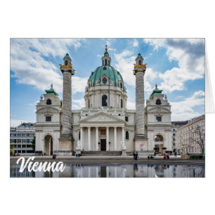 Cartão Karlskirche em Viena, Áustria