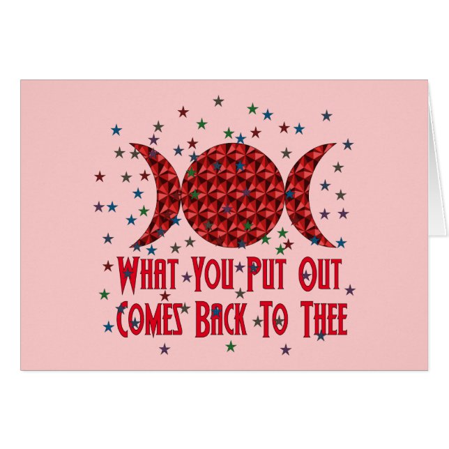 Cartão Karmas de Wiccan (Frente Horizontal)