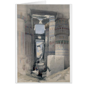 Cartão Karnak - Dromos ou primeira corte do templo