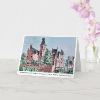 Cartão KASTEEL WESTERVELT 1729 A. de Haen drawing. card