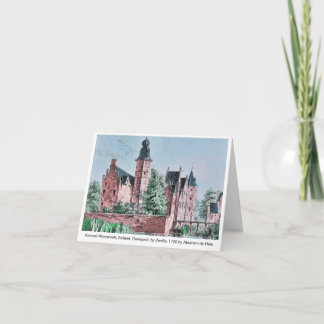 Cartão KASTEEL WESTERVELT 1729 A. de Haen drawing. card