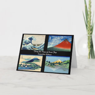 Cartão Katsushika Hokusai - 36 visualizações do Monte Fuj