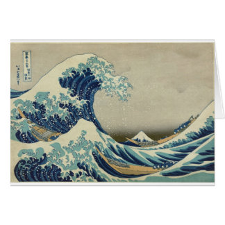 Cartão Katsushika Hokusai: A onda do Excelente em Kanagaw