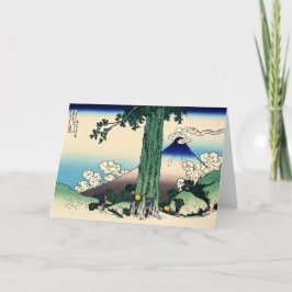 Cartão Katsushika Hokusai - Passagem de Mishima na provín