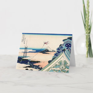 Cartão Katsushika Hokusai - Templo Asakusa Honganji, Edo