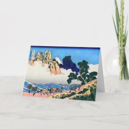 Cartão Katsushika Hokusai - Trás de Fuji, Rio Minobu