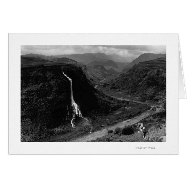 Cartão Kauai, Havaí - Vista do Vale de Hanapepe (Frente Horizontal)