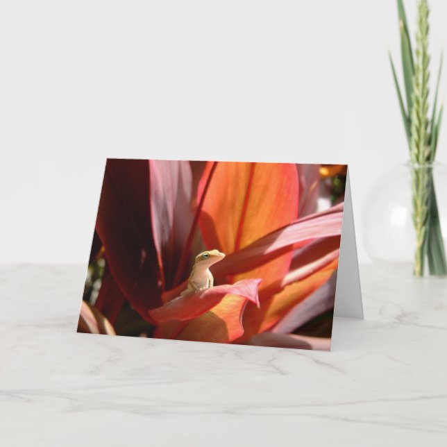 Cartão Kauai Lizard (Frente)