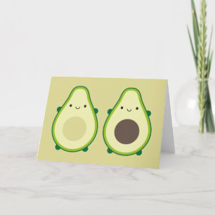 Cartão Kawaii Avocado